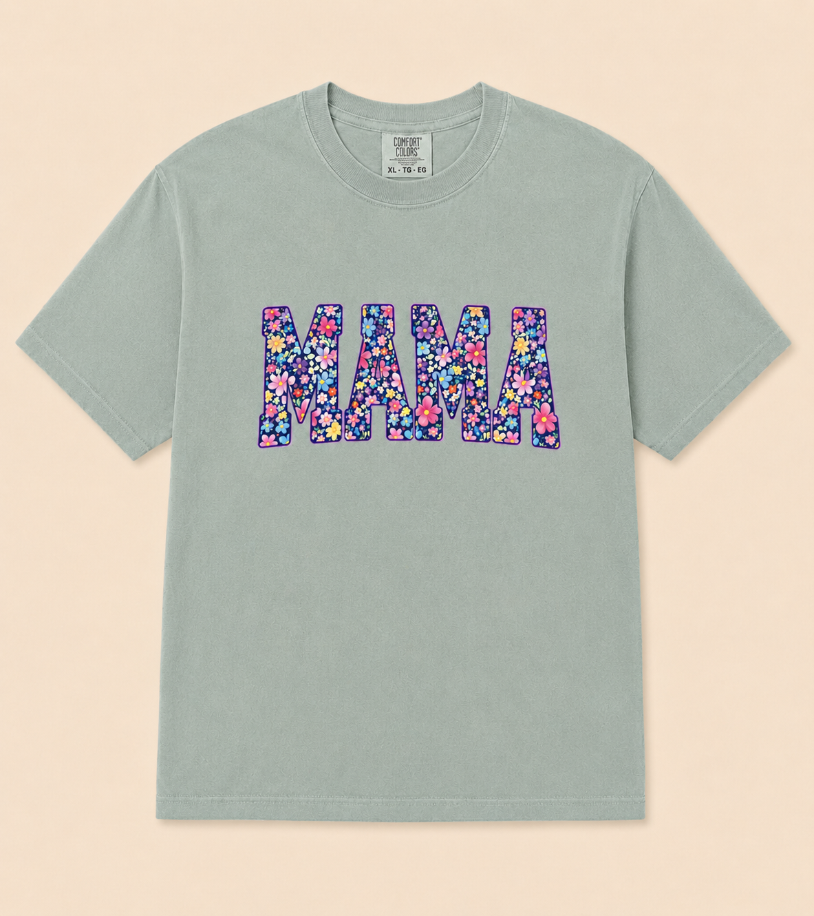 Mama Floral Comfort Color Tee